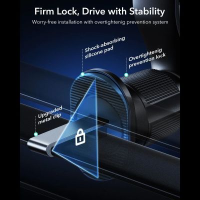 5. Uchwyt Samochodowy ESR OmniLock Qi2.2 Magnetic MagSafe na kratkę nawiewu - czarny