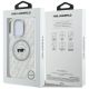 8. Etui Karl Lagerfeld IML Karl Head Logo MagSafe na iPhone 16 Pro - szare