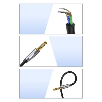 7. Ugreen kabel adapter przedłużacz AUX mini jack 3,5 mm 1,5m niebieski (AV118)