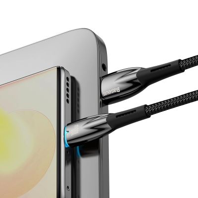 9. Baseus Glimmer Series kabel do szybkiego ładowania USB-A - USB-C 100W 480Mb/s 1m czarny