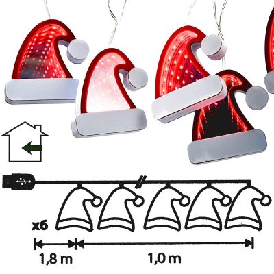 5. LAMPKI DRUCIKI GIRLANDA LED CZAPKI MIKOŁAJA USB