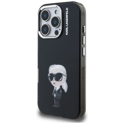 2. Etui Karl Lagerfeld IML Aquarelle Karl & Logo na iPhone 16 Pro - czarne