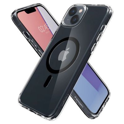 16. Etui Spigen Ultra Hybrid Mag z MagSafe na iPhone 14 Plus - przezroczysto-czarne