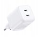 4. Ładowarka Ugreen GaN 45W 2xUSB-C - biała