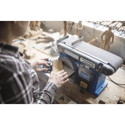 9. Scheppach BTS800 370 W Szlifierka taśmowo-tarczowa
