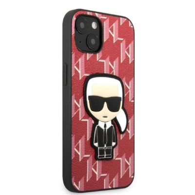 4. Etui Karl Lagerfeld Monogram Ikonik Patch na iPhone 13 mini - czerwone