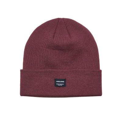 6. Czapka Jack & Jones Jacdna Beanie Noos M 12092815 bordowa