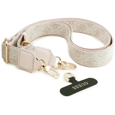 8. Etui Guess 4G Strass Logo & Big Strap Metal Buttons MagSafe na iPhone Air - różowe