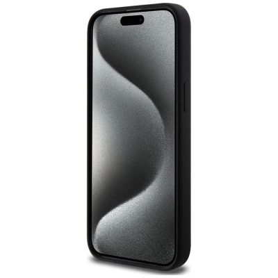 5. Etui Karl Lagerfeld Silicone Karl&Choupette Ring MagSafe na iPhone 15 Pro Max - czarne