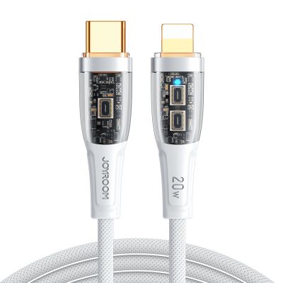 2. Kabel Joyroom Star-Cloud Series A3 USB-C / Lightning 20W 1.2m z inteligentnym wyłącznikiem - biały