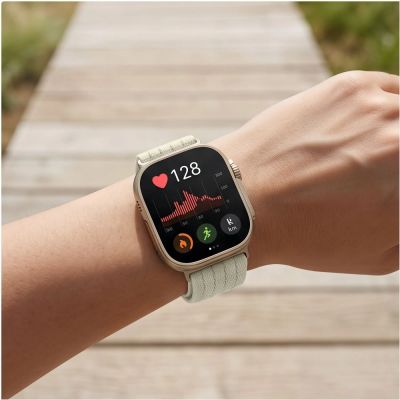 5. Pasek Tech-Protect Nylon an Huawei Watch Fit 3 / 4 / 4 Pro / 5 / 5 Pro - biały