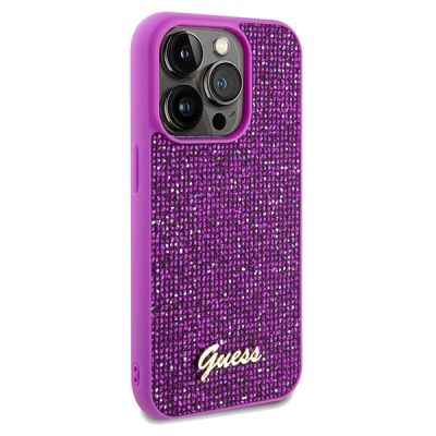 4. Etui Guess Disco Metal Script na iPhone 14 Pro Max - fuksjowe