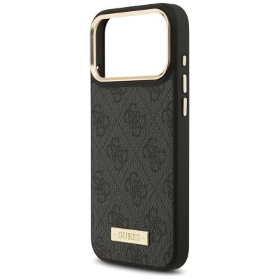 6. Etui Guess 4G Logo Plate MagSafe na iPhone 17 Pro Max - czarne