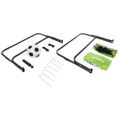 4. ZESTAW 2 BRAMEK METALOWYCH Z SIATKĄ PIŁKA POMPKA 60X45X24CM ENERO