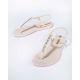 4. Ipanema Sandal Class sandały japonki damskie beżowe z cyrkoniami