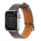 Pasek skórzany Strap Leather do Apple Watch 38 / 40 / 41 mm opaska bransoleta - ciemnobrązowy