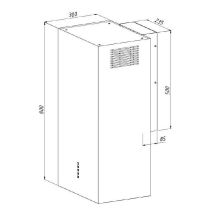 OKAP WK-12 CARMEN BIAŁY MAT T800 - LINIOWY LED