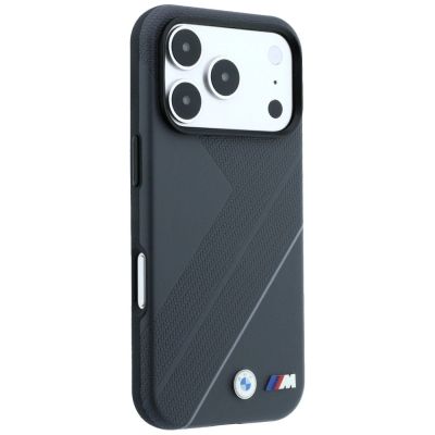 4. Etui BMW M Tire Track with Silver Line MagSafe na iPhone 18 Pro Max / 17 Pro Max - grafitowe