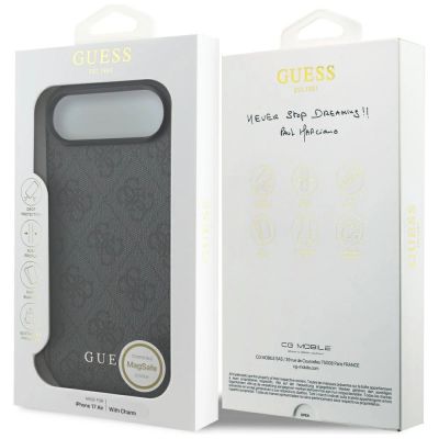 7. Etui Guess 4G Charms Collection MagSafe na iPhone Air - czarne