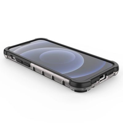 12. Honeycomb etui pancerny pokrowiec z żelową ramką iPhone 13 mini zielony