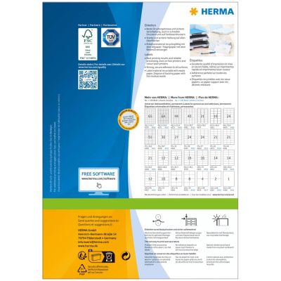 3. HERMA 4426 etykiet do nadruku Biały Samoprzylepne etykiety do drukowania