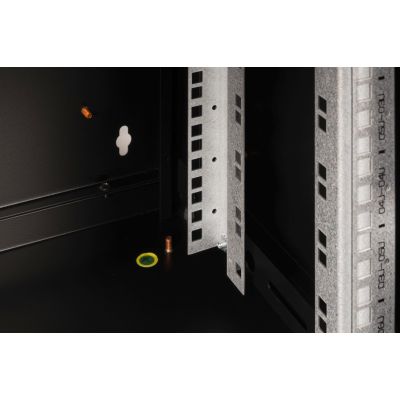 25. Digitus Szafa sieciowa wisząca Unique 19" 7U rack 600x450, drzwi szyba, czarny, niedzielona, złożona, 100kg
