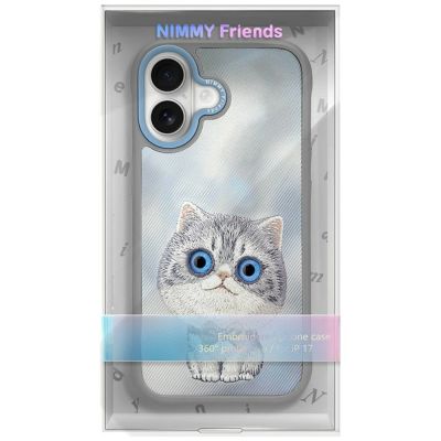 9. Etui Nimmy Big Eyed Pet 2.0 Cat do iPhone 17 - szare