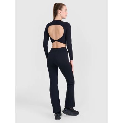 3. Spodnie treningowe bezszwowe z rozszerzanymi nogawkami damskie 4F 4FRSS25TFTRF1031-20S