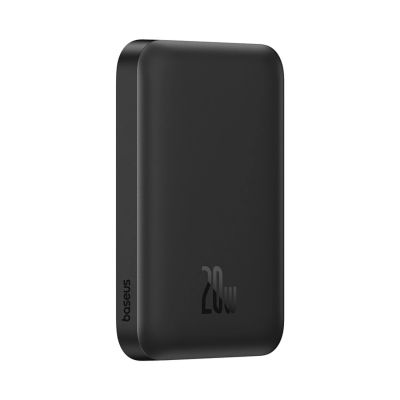 4. Powerbank Baseus Magnetic Mini Air 6000mAh 20W z ładowaniem indukcyjnym z kablem Baseus Simple USB-C (20V/3A) 30cm - czarny