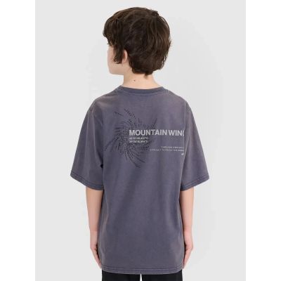 2. T-shirt oversize z nadrukiem chłopięcy 4F 4FJWSS25TTSHM1879-22S
