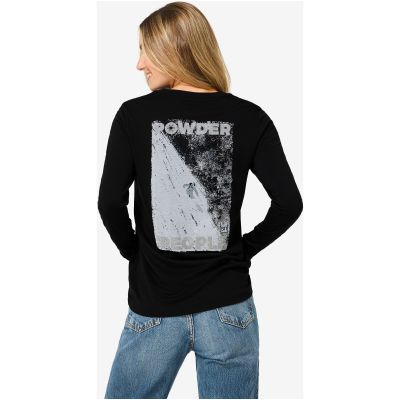 3. Longsleeve damski SUPER.NATURAL W POWDER TO THE PEOPLE BIO J LS czarny