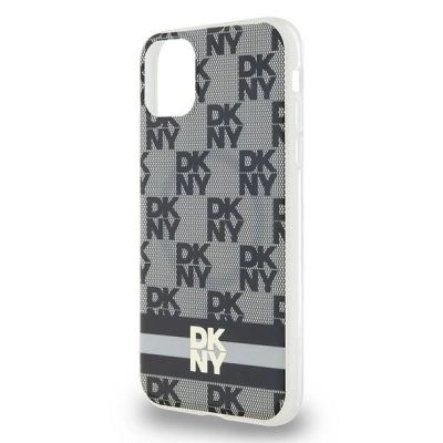 3. Etui DKNY IML Checkered Mono Pattern & Printed Stripes MagSafe na iPhone 11 / Xr - czarne