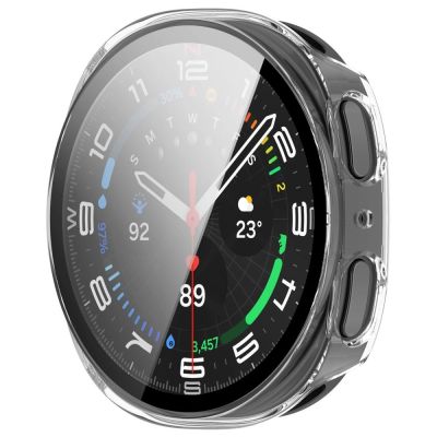 5. Etui Tech-Protect Defense 2-Pack na Samsung Galaxy Watch 44 mm - przezroczysto-czarne matowe