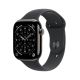Apple Watch Series 11 Cellular 42mm Łupkowa koperta tytanowa z czarnym paskiem sportowym - M/L