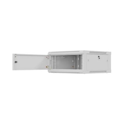 17. LANBERG SZAFA INSTALACYJNA RACK WISZĄCA 19" 4U 600X600 SZARA DRZWI METALOWE (FLAT PACK)