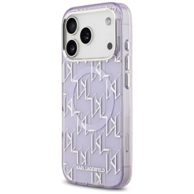 2. Etui Karl Lagerfeld IML KL Monogram MagSafe na iPhone 17 Pro - fioletowe
