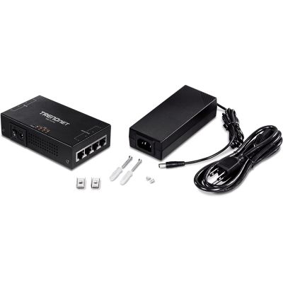 7. Wtryskiwacz TRENDnet POE+ 65W 4-portowy