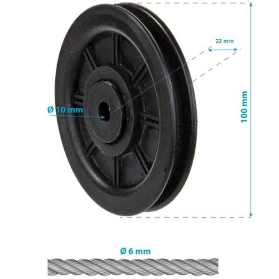 9. ROLKA fi 100MM NA LINKĘ DO ATLASU fi 6MM ENERO FIT