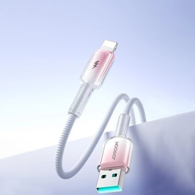 10. Kabel Joyroom S-A42 Crystal-Clear Series 3A USB-A - Lightning 1,2m - biały