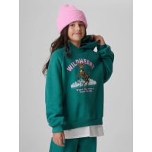 Bluza dresowa loose z kapturem dziewczęca 4F 4FJKAW26TSWSF3136-46S