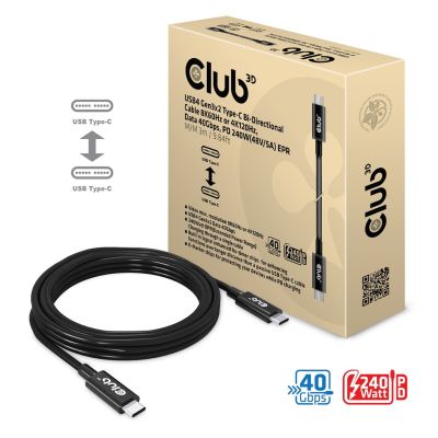 5. CLUB3D CAC-1579 kabel USB USB4 Gen 3x2 3 m USB C Czarny