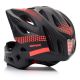 4. Kask rowerowy full-face Meteor Lupus S 48-52 cm czarny/czerwony
