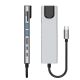6. Hub USB Tech-Protect HB09 8w1 TYPE-C + USB-A 3.0 + USB-C 3.0 + HDMI 4K 60HZ + SD/TF + PD100W + RJ45 1000 MB/S - szary