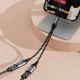 7. Adapter Dudao L13C+ 2w1 USB-C - szary