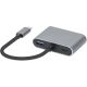 Hub USB Typ-C 4w1 USB 3.0 + PD 100W + HDMK 4k30Hz + VGA FullHD