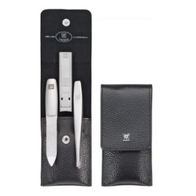 Zestaw do manicure ZWILLING 97119-004-0 Twinox – czarne, skórzane etui, 3 elementy