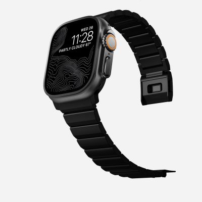 9. NOMAD Titanium Band - tytanowa bransoleta do Apple Watch 46mm/49mm (black hardware) V2
