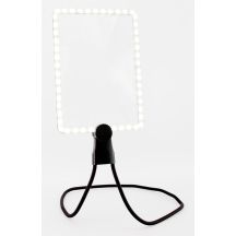REALPOWER LED-Lupe HL-1,rechteckige LED-Leselupe zum umhĂ¤nge