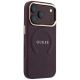 4. Etui Guess Saffiano Peony & Ring MagSafe na iPhone 17 Pro / 18 Pro - burgundowe