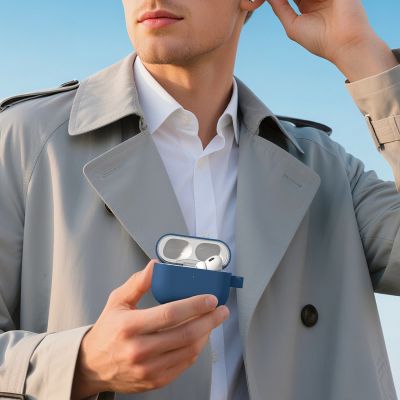 5. Etui ochronne AMAZINGTHING Glamour na AirPods Pro 3 - niebieskie